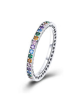 Inel Argint 925 Tennis pietre colorate